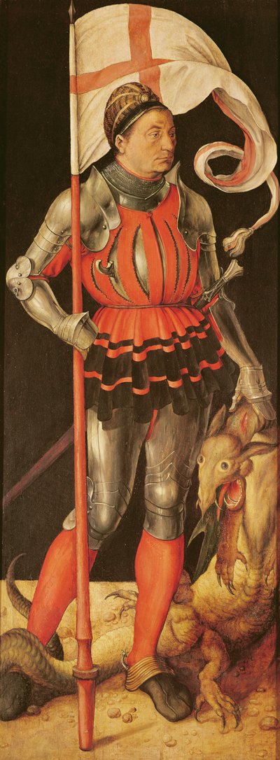 Stephan Paumgartner portrayed as Saint George, left panel of the Paumgartner Altarpiece, c.1500 by Albrecht Dürer